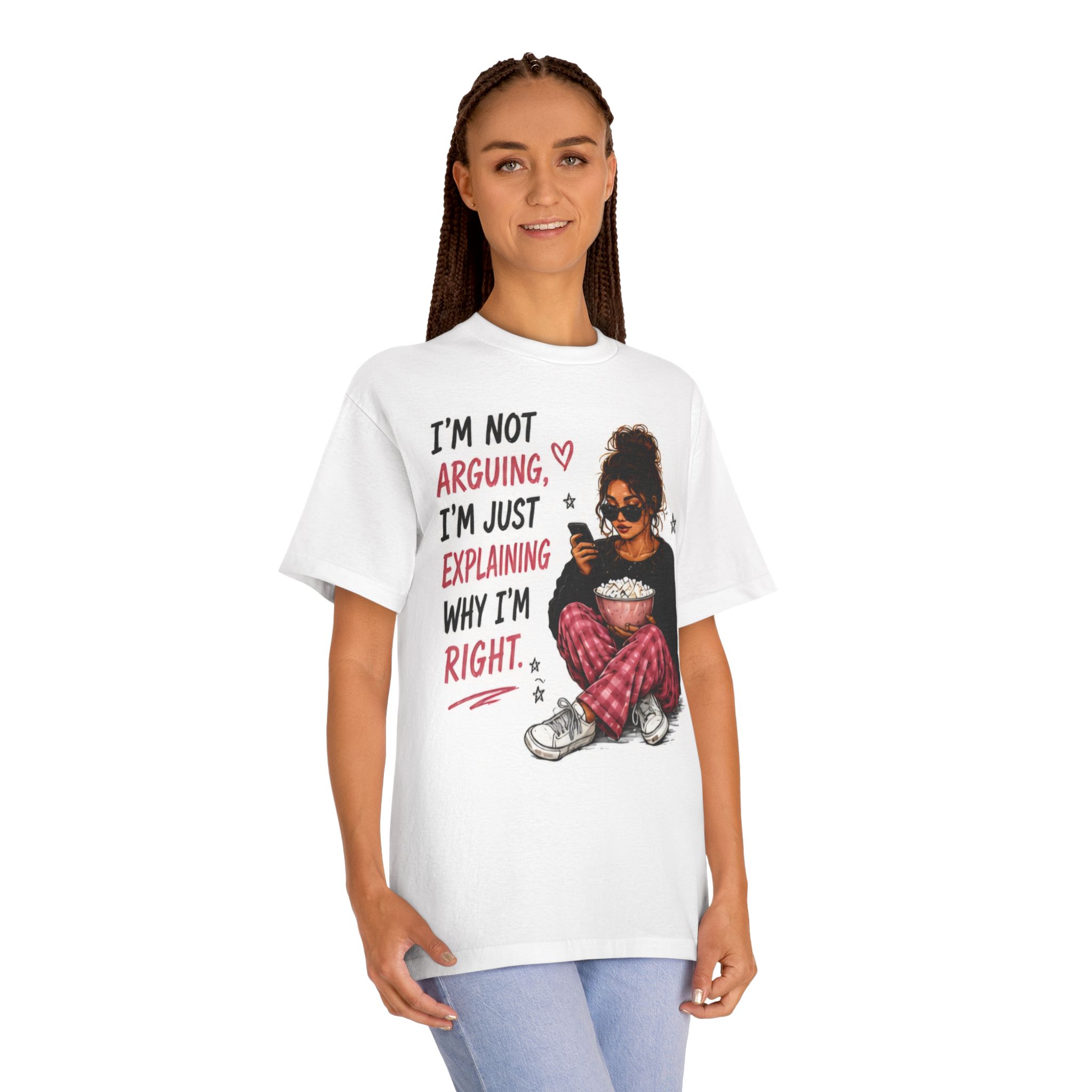 Graphic Tee — "I’m Not Arguing, I’m Just Explaining Why I’m Right" Cozy Girl T-Shirt - Image 3