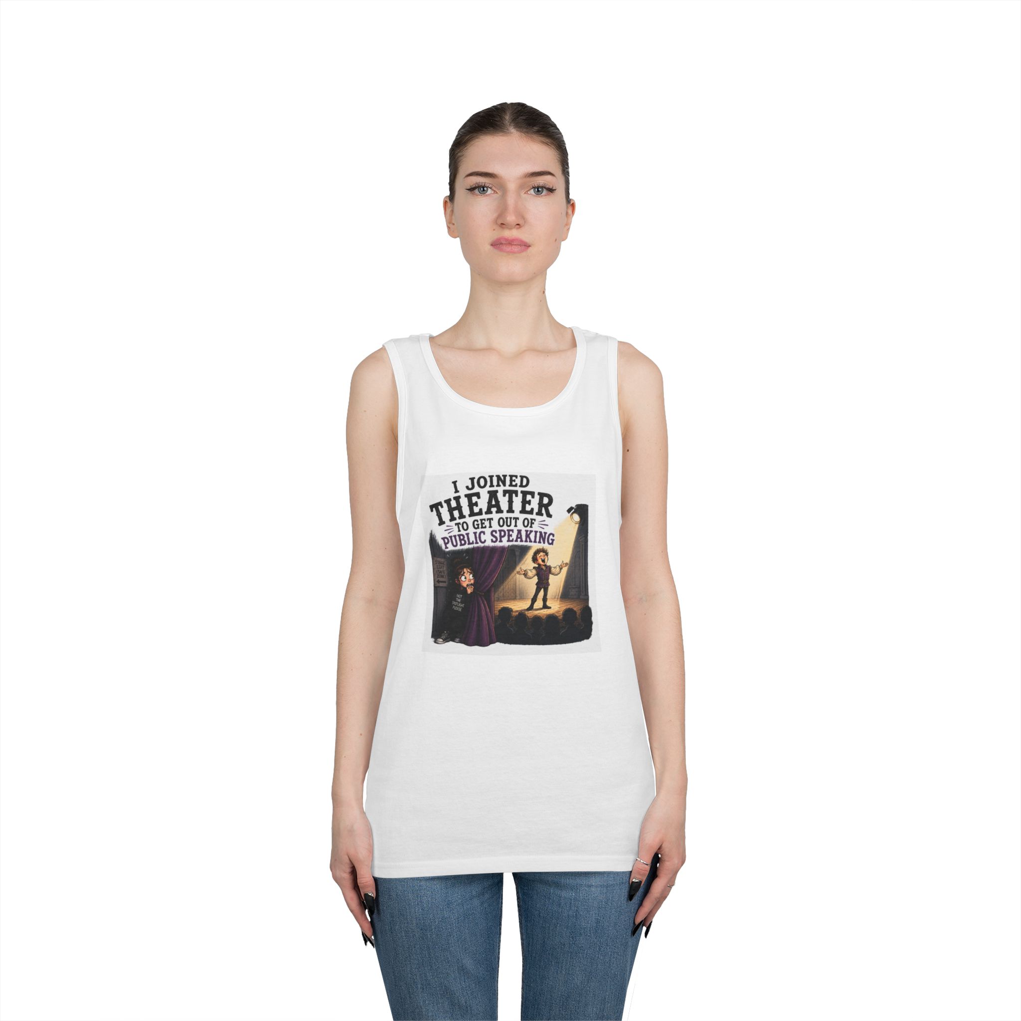 Theater Kid Tank Top — "I Joined Theater to Get Out of Public Speaking" - Image 3